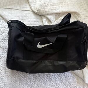 Nike Black and White Duffel Bag